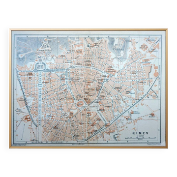 Nîmes, Gard, original plan printed in 1906.