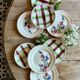 Set of 8 mismatched vintage dessert plates, Sousse and Aigueperse from
