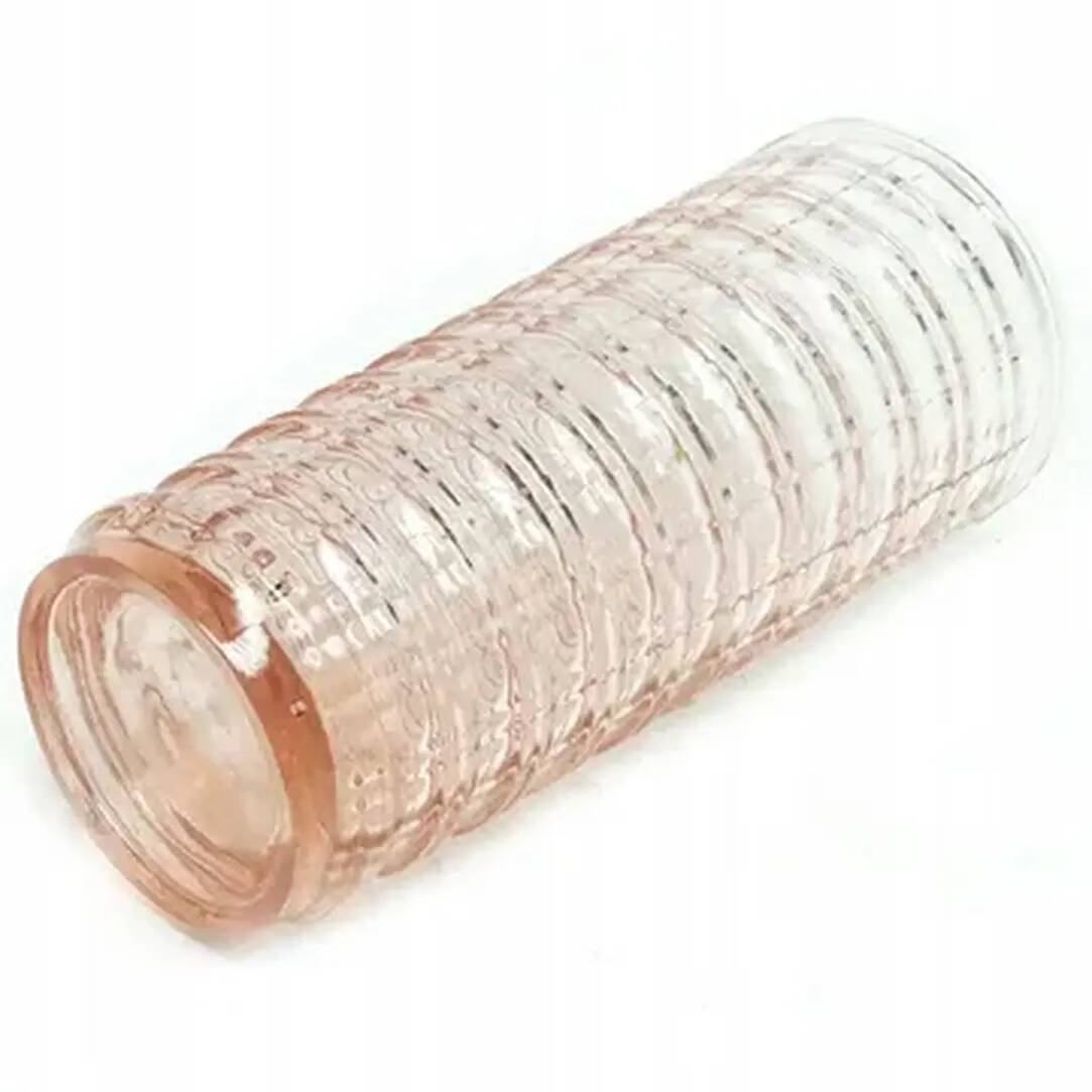 Bowling pin vase, mid-century modern, rosaline glass, Ząbkowice, Poland, 1970s