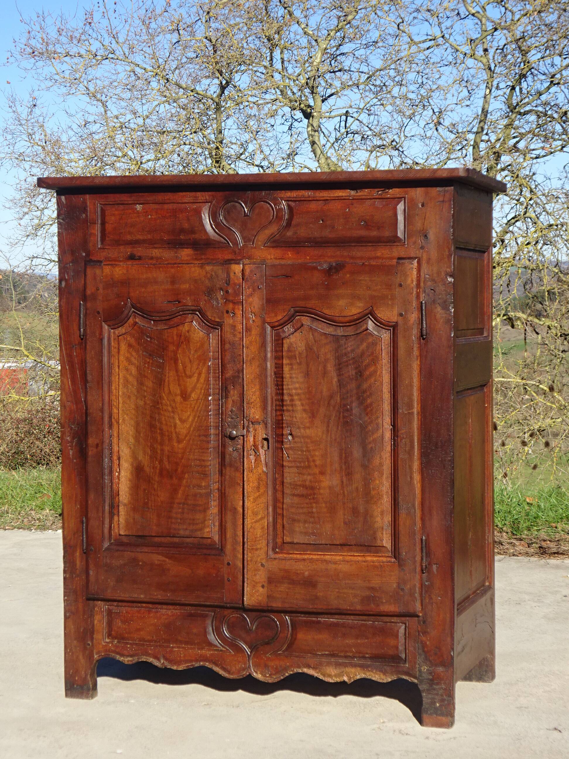 Antique walnut wedding sideboard