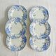 Lot de 6 assiettes semi-creuses terre de fer Saint Amand et Hamage, Campanule