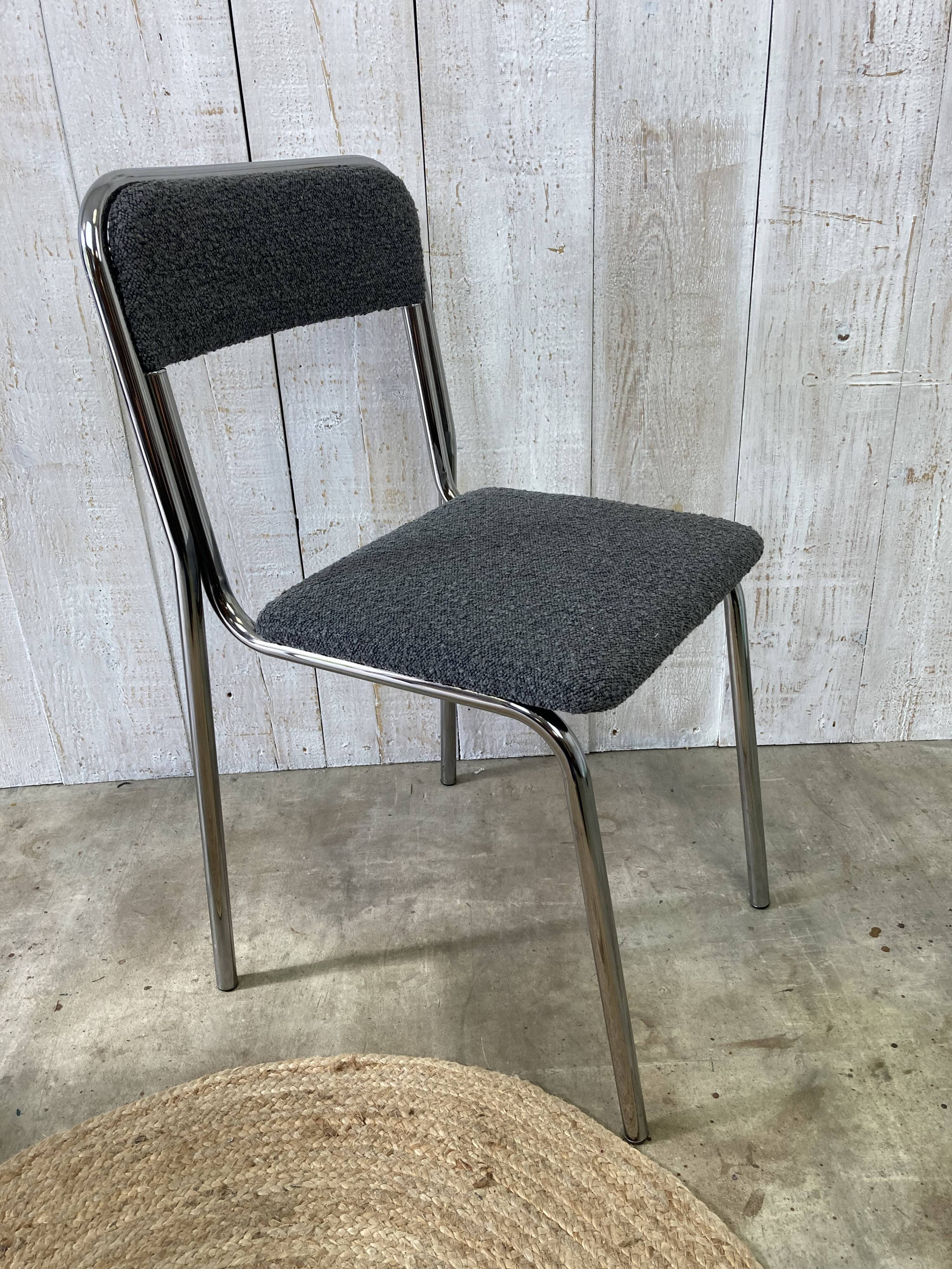 Pair of vintage chrome chairs