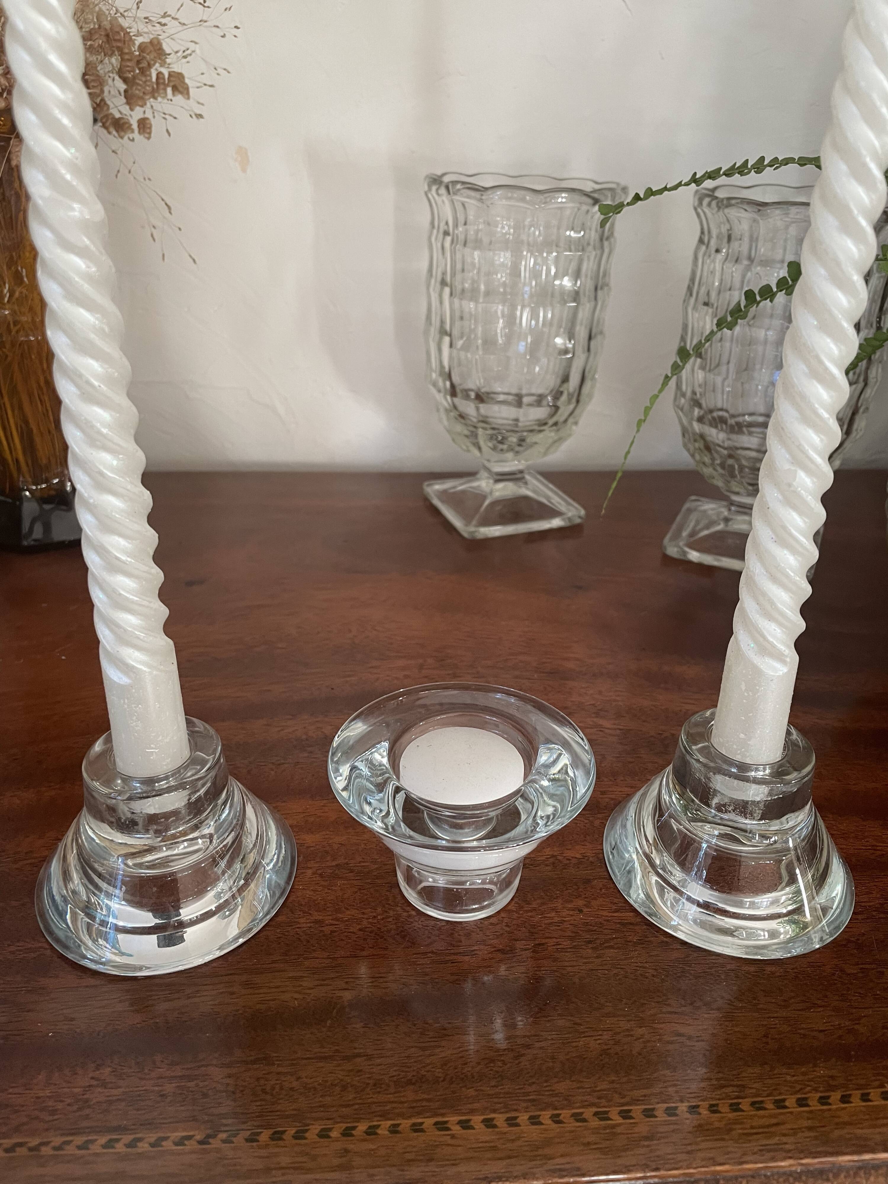 Set of 3 reversible Scandinavian candle holders