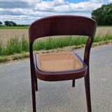 Baumann gondola chair in wood and cane
