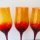 Set of 3 handmade glasses by artist Professor Zbigniew horbowy