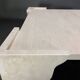 Large square coffee table in travertine by Claude Berraldacci. 1990s. France.
