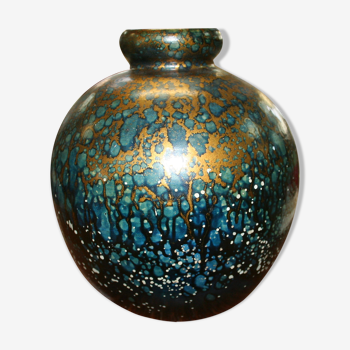 Vase boule irisé vintage