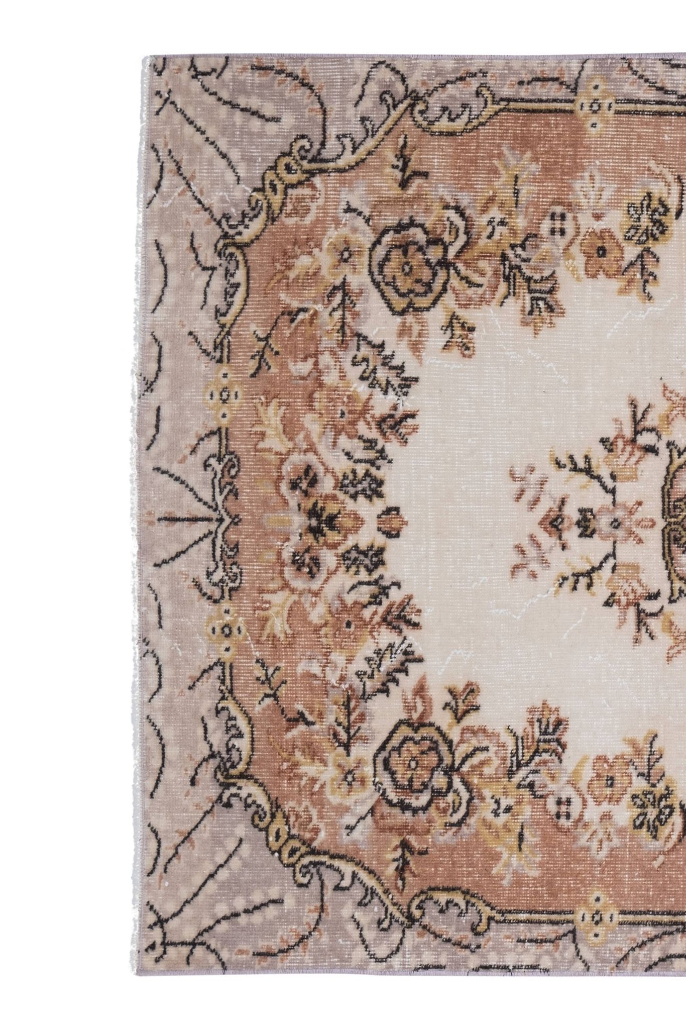 Tapis noué à la main turc vintage 114x207 cm