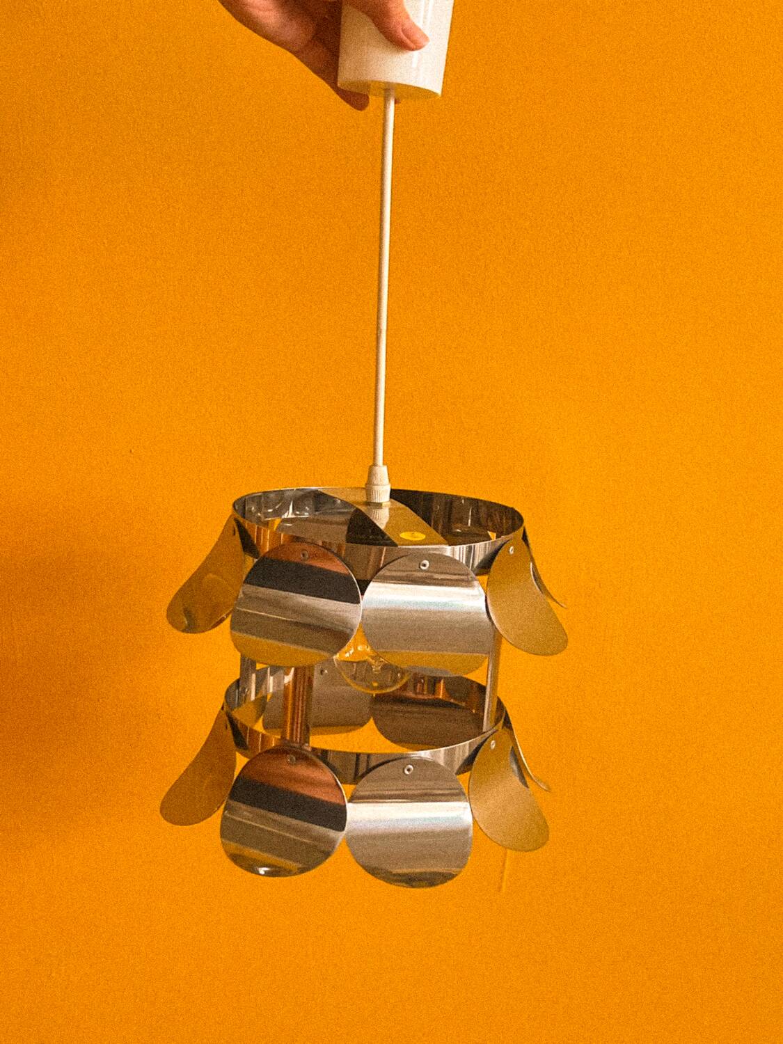 70s metal lampshade