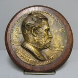 Louis Pasteur bronze medallion by Ringel d'Illzach