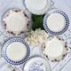 Old flat plates mismatched in earthenware