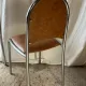 Set of 4 vintage tubular chrome chairs