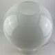 Vintage white glass table lamp bulb by Glashütte Limburg 1979