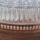 Large vintage Lucien Gau crystal and brass ceiling light