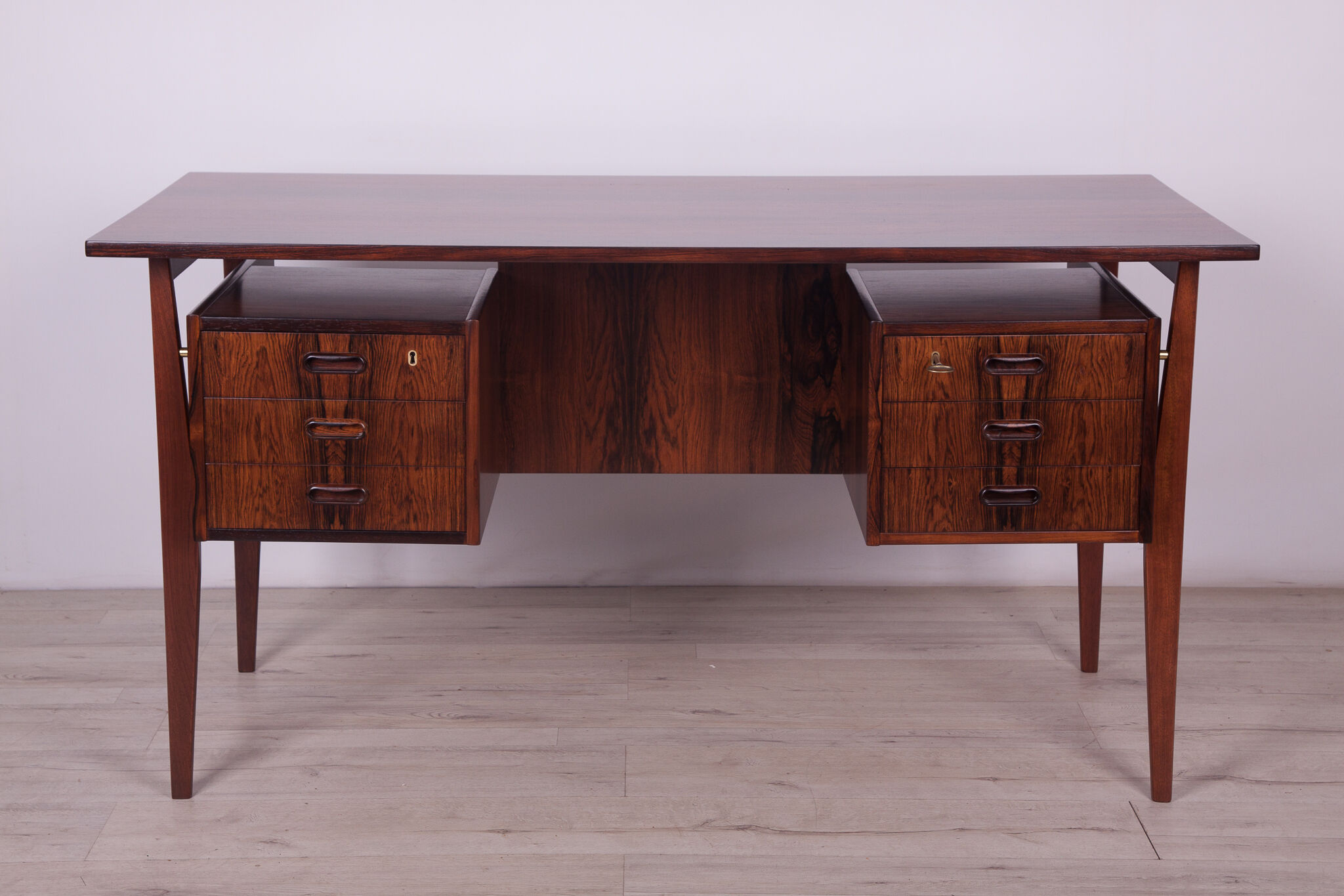 Rosewood Desk by Gunnar Nielsen Tibergaard for Tibergaard, 1960s