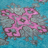 Tapis Anatolien sculpté sculpté à la main des années 1970 152 cm x 265 cm