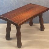 Lace bench in natural wood seated in pichepin folk art