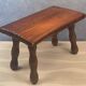 Lace bench in natural wood seated in pichepin folk art