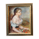 Tableaux une jeune fille aux fleurs