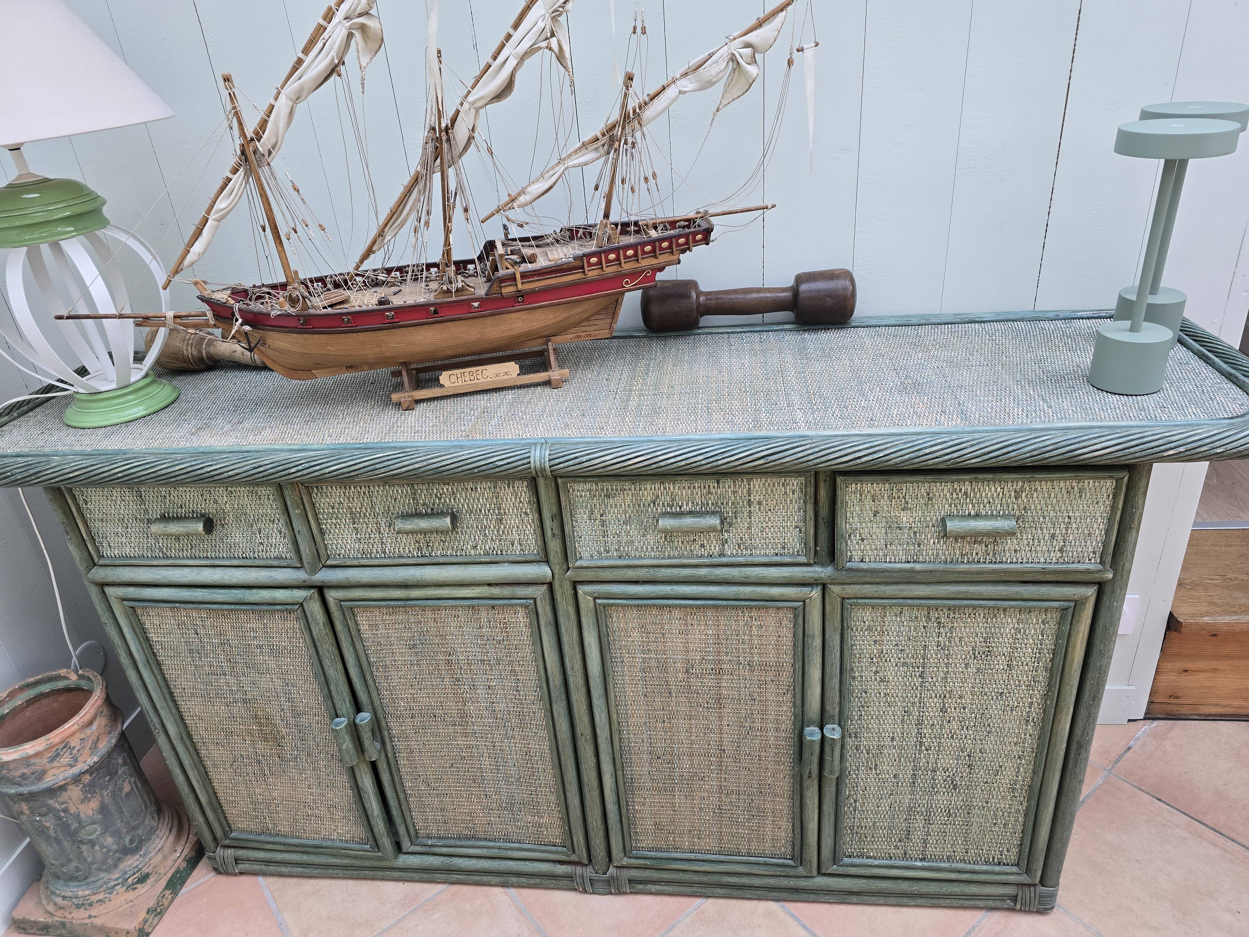 Rattan sideboard