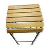 Vintage bar stool made of wood and metal