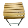 Vintage bar stool made of wood and metal