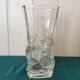 Chiseled glass vase