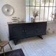 60s brutalist black sideboard