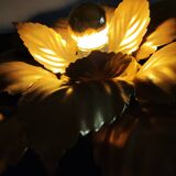Golden leaf wall lamp