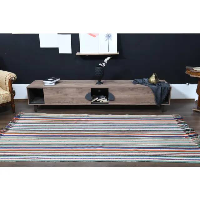 1970s Vintage Turkish Oushak Handmade Wool & Cotton White Rug 146x261