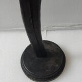 Signé Michel Zadounaisky 1903-1983 Cendrier de parquet sur pied en fer forgé