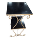 Small 2-tier metal and wooden stand 1960