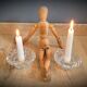 Duo candlesticks glass reims 2