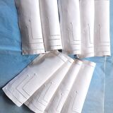9 serviettes à thé en toile de lin