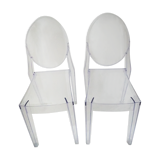 Pair of stackable chairs Victoria Ghost / Polycarbonate 2.0