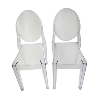 Pair of stackable chairs Victoria Ghost / Polycarbonate 2.0