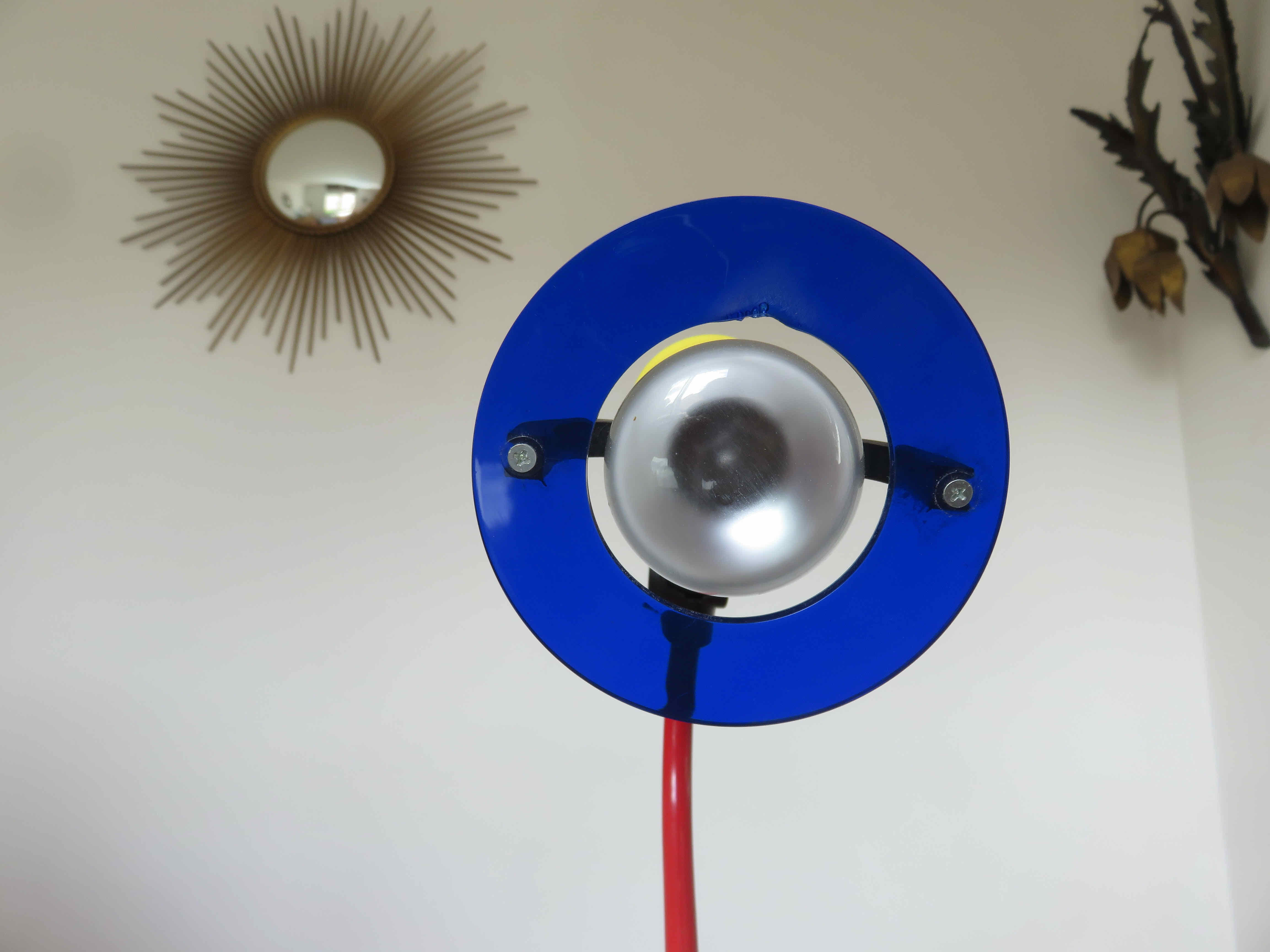 Lamp " spiral " primary colors 80s era Memphis
