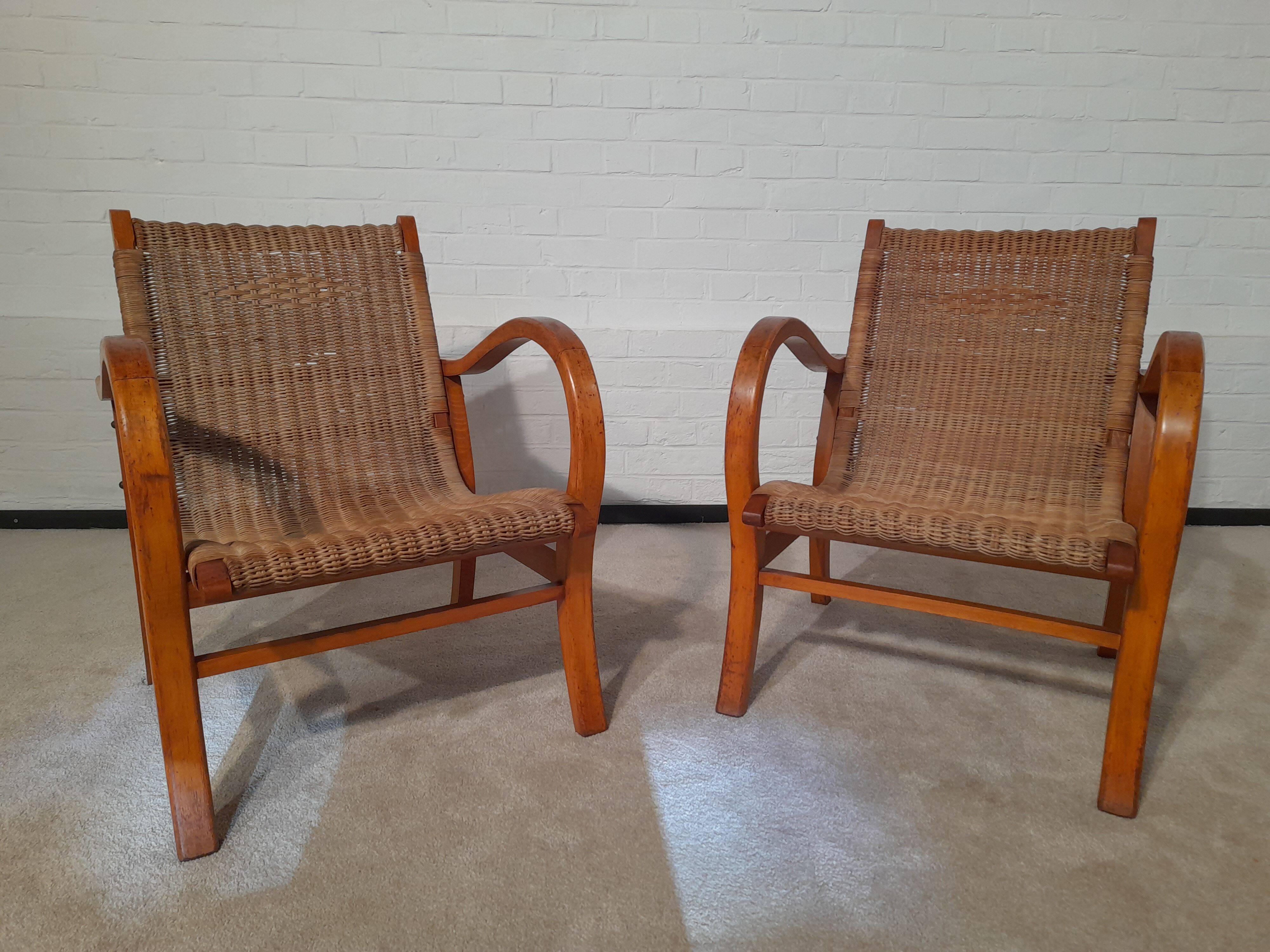 Pair of Bauhaus armchairs by Erich dieckmann 1925