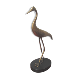 Brass heron standing