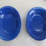 Six Blue Ceramic Cups