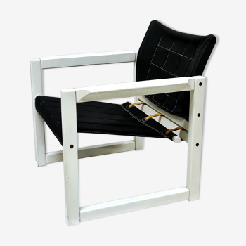 Black and white diana chair by Karin Mobring for Ikea, Sweden 1970s