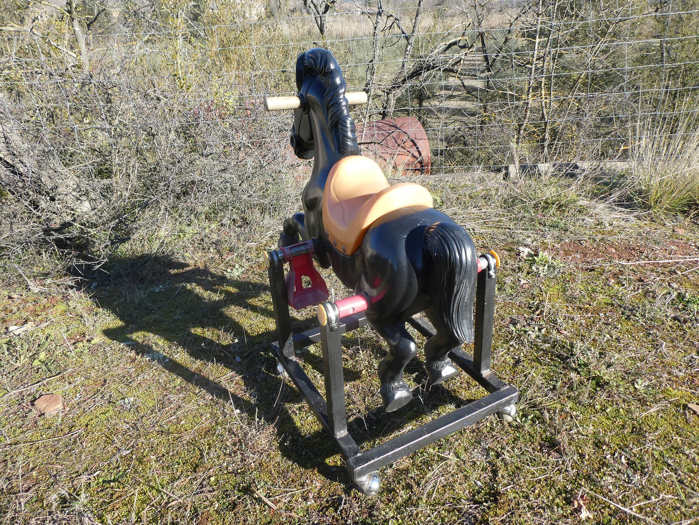 Vintage carousel riding horse