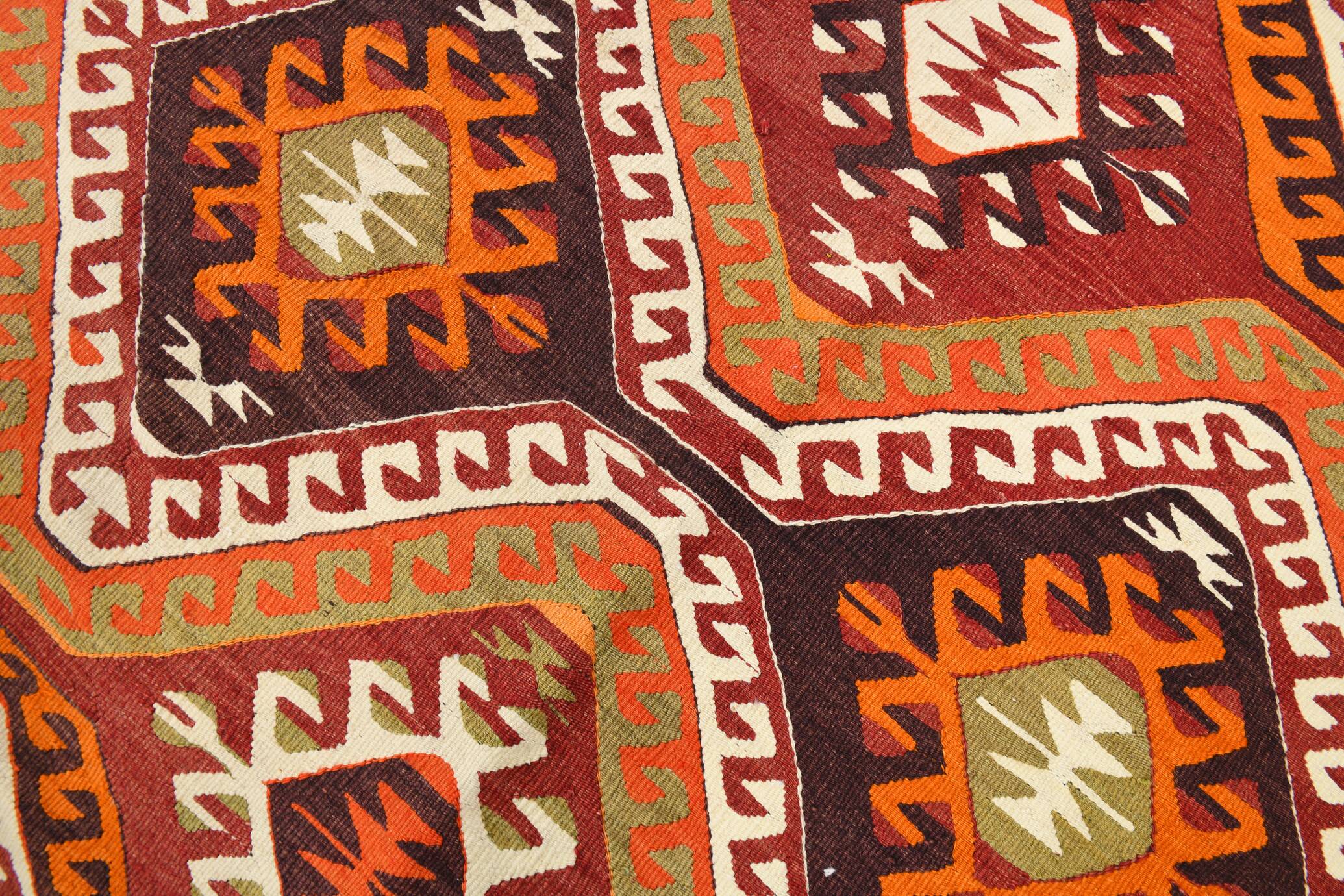 170x238Cm Anatolian Kilim Rug, 6x8 Handmade Wool Rug