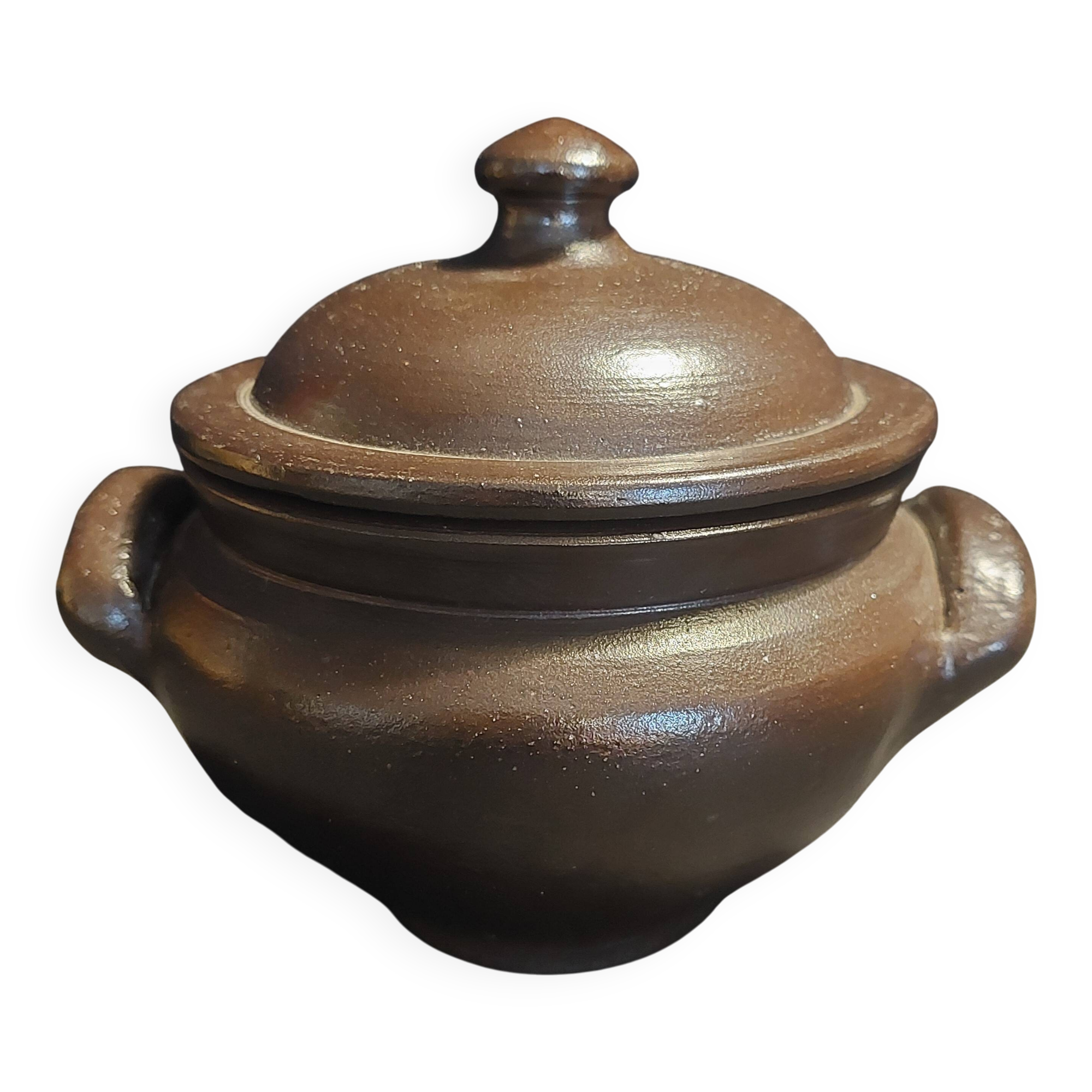 Stoneware soup tureen from Noron signed by Jean Dubost, 1970s.