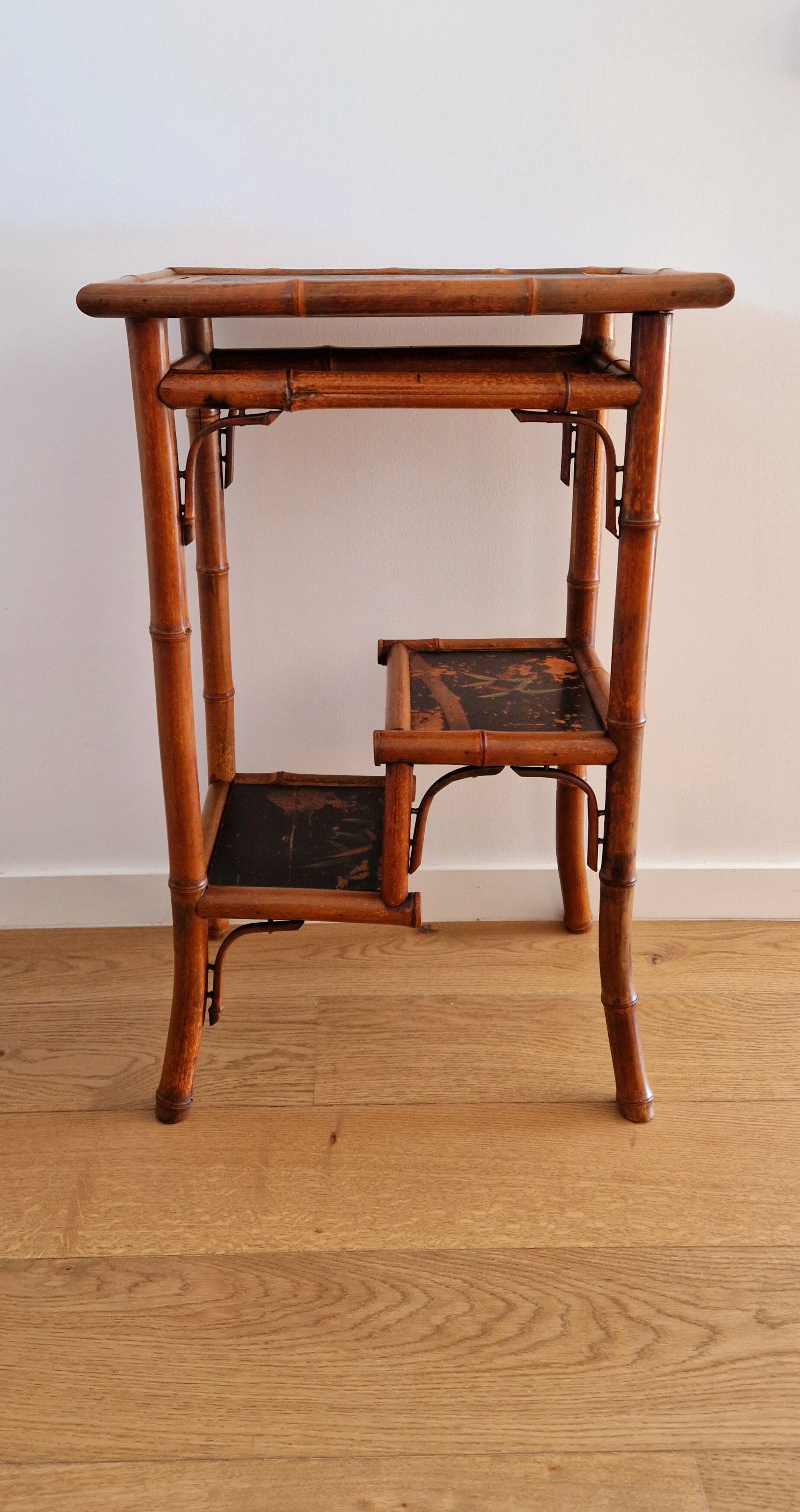 Side table bamboo late XIX style Perret & Vibert