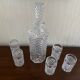 Whisky service / muscat / ... with its decanter and 5 glasses
