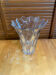 Vintage 1970s Moulded Glass Vase in Corolla Shape with Bubbles