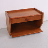 Teak wooden Corridor set mirror with floating chest of drawers 1960s