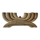 Scandinavian wooden candle holder, Denmark 1970s.