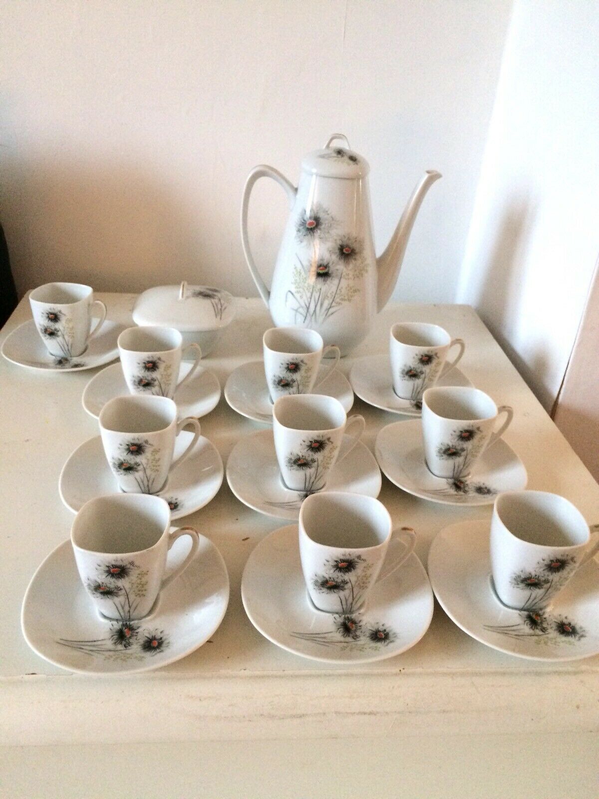 Café service signed Raynaud Limoges 50-60